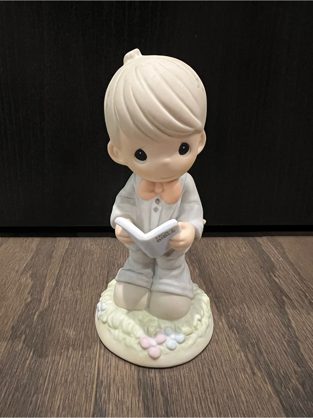 Vintage 1999 Precious Moments Boy with Bible Figurine First Communion Gift